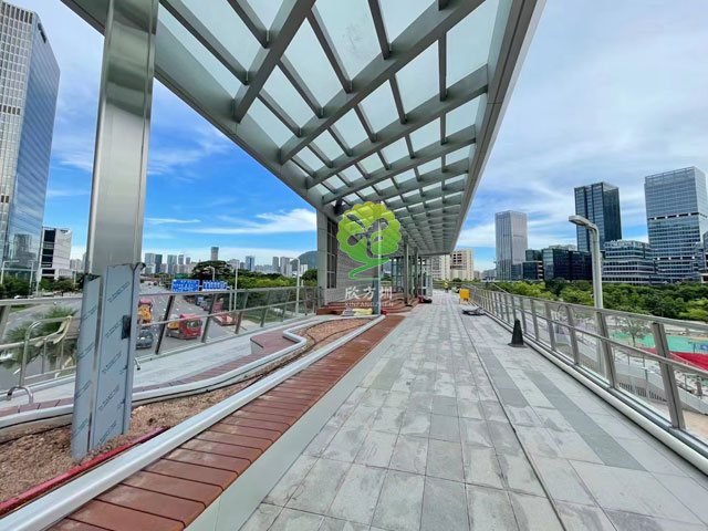 不銹鋼花池坐凳美化深圳前?？缃止珗@G9天橋城市戶外景觀